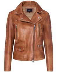 Peuterey - Asymmetric-Zip Leather Jacket - Lyst
