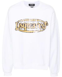 DSquared² - White Cotton Sweatshirt - Lyst