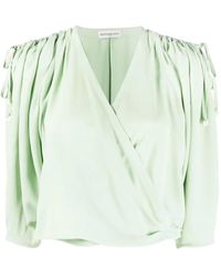 Veronique Leroy - Ruched Wrap Blouse - Lyst