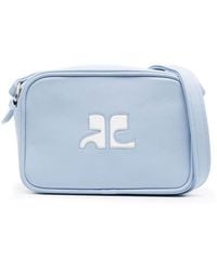Courreges - Logo-Patch Leather Crossbody Bag - Lyst