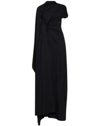 Balenciaga - Draped Cape Dress - Lyst
