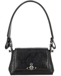 Vivienne Westwood - Snakeskin-Effect Orb Shoulder Bag - Lyst