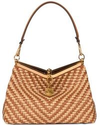 Etro - Medium Vela Woven-Leather Shoulder Bag - Lyst