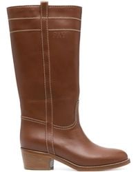 Fay - 70Mm Leather Boots - Lyst
