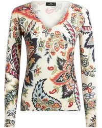 Etro - Pullover Mit Paisley-Print - Lyst