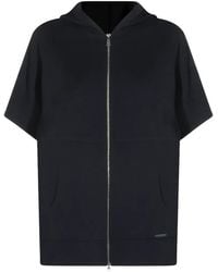 Max Mara - Short-Sleeve Zip-Up Hoodie - Lyst