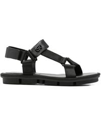 Sergio Rossi - Touch-Strap Logo-Plaque Sandals - Lyst