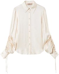 Twinset - Cut-Out Detailing Satin Shirt - Lyst