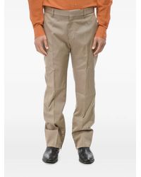 Off-White c/o Virgil Abloh - Embroidered-Logo Wool Trousers - Lyst