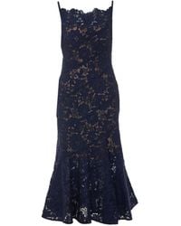 Self-Portrait - Spiral Laced Midi Dress - Lyst
