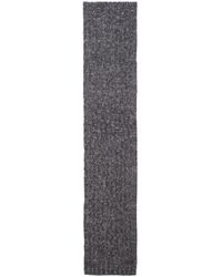 Saint Laurent - Charakteristischer strickschal aus wolle nd mohair grau - Lyst