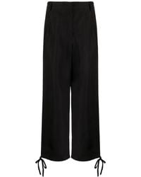 MSGM - Tie-Cuff Cropped Trousers - Lyst