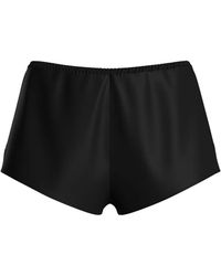 Scandale - Dédicace Embroidered Satin Shorts - Lyst