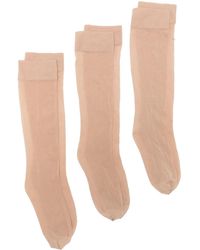 Wolford - Sheer Knee-High Socks (Pack Of Three) - Lyst