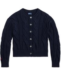 Polo Ralph Lauren - Cable-Knit Button-Up Cardigan - Lyst