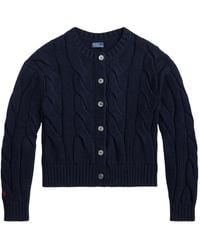 Polo Ralph Lauren - Cable-Knit Button-Up Cardigan - Lyst