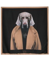 Max Mara - Dog-Print Silk Scarf - Lyst