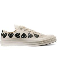 COMME DES GARÇONS PLAY - Heart-Print Low-Top Sneakers - Lyst