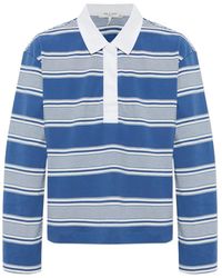 Rag & Bone - Kelly Striped Long-Sleeve Polo Shirt - Lyst