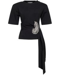 GIUSEPPE DI MORABITO - Feather-Detail T-Shirt - Lyst