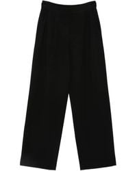 Emporio Armani - Pleated Palazzo Pants - Lyst