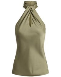 Ralph Lauren - Twist-Front Halterneck Blouse - Lyst