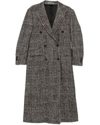 Tagliatore - Wool Long Double-Breasted Coat - Lyst