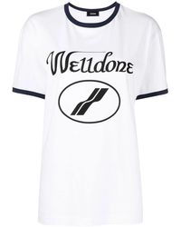 we11done - Logo-Print Crew-Neck T-Shirt - Lyst