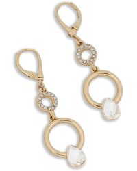 DKNY - Crystal Embellished Drop Earrings - Lyst