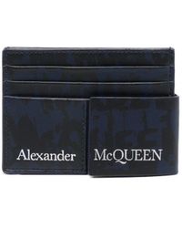 Alexander McQueen - Porte-cartes en cuir à logo imprimé - Lyst