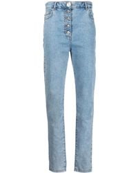 Moschino - High-Rise Slim-Cut Jeans - Lyst