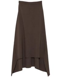 ELY ELY - Asymmetric Panelled Long Skirt - Lyst