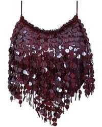 Agua Bendita - Nader Cailin Sequin-Embellished Fringed Top - Lyst