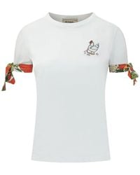 ALESSANDRO ENRIQUEZ - T-Shirt À Détail De Nœud Brodé - Lyst