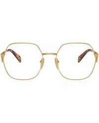 Prada - Brille Mit Oversized-Gestell - Lyst