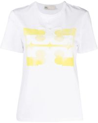 Tory Burch - T-Shirt En Coton À Patch Logo - Lyst