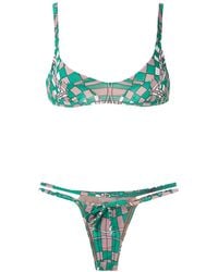 Amir Slama - Geometric Print Bikini Set - Lyst