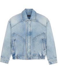 Saint Laurent - Acid-Wash Denim Jacket - Lyst