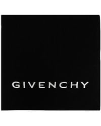 Givenchy - Logo-Embroidered Wool-Cashmere Scarf - Lyst
