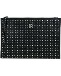 John Richmond - Stud-Embellished Clutch Bag - Lyst