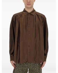 A.I.E. - Gathered Buttoned Shirt - Lyst