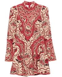 ALÉMAIS - Kenny Floral-Print Flared-Sleeve Mini Dress - Lyst