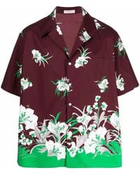 Valentino Garavani - Floral-Print Short-Sleeved Shirt - Lyst