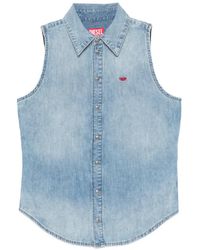 DIESEL - Sleeveless Denim Shirt - Lyst