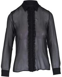 Nili Lotan - Ruffle-Trim Shirt - Lyst