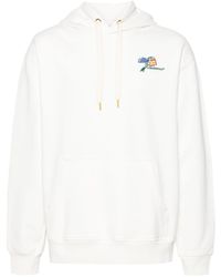 Casablancabrand - Croquis De Tennis Logo-embroidered Hoodie - Lyst