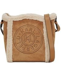 Karl Lagerfeld - Small K/Circle Bucket Shearling Bag - Lyst