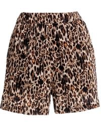 Agua Bendita - Watts Quilt Shorts Mit Leoparden-Print - Lyst