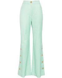 Patou - Button-hem Tweed Flared Trousers - Lyst