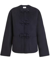 P.A.R.O.S.H. - Frogged-Fastening Patch-Pocket Oversized Jacket - Lyst